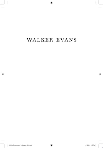 Walker Evans: Starting from Scratch
